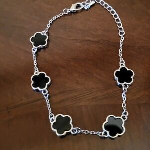 Elegant Black And Silver Bracelet